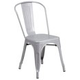 thumbnail image 1 of Silver Metal Indoor-Outdoor Stackable Chair, 1 of 9