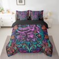thumbnail image 2 of YST Elephant Comforter Set, African Animal Theme Bedding, King Size 7-Piece, Purple Gradient, 2 of 4