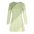 thumbnail image 5 of Pompotops Robe Décontractée pour Femmes à Manches Longues, Col Rond, Imprimée, Longueur Genou, en Solde, 5 of 5