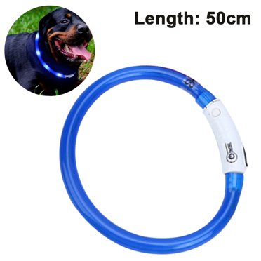 LED Dog Collar, USB Rechargeable Glowing Pet Dog Collar for Night Safety, Fashion Light Up Collar for Small Medium Large Dogs