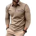 thumbnail image 1 of FAIWAD Men's Long Sleeve Shirts Casual Button Down Basic Golf Pullover Tops Lightweight Work Athletic T-Shirt, 1 of 6