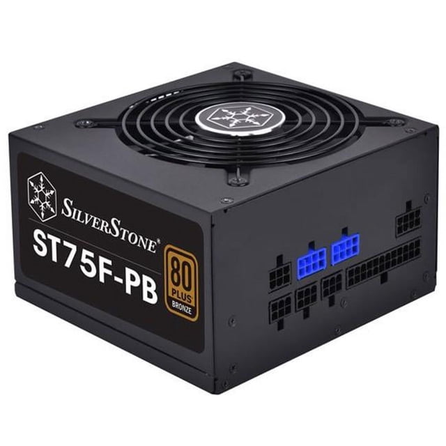 SilverStone Technologies ST75F-PB 750 Watts Atex Alimentation 80 Plus Bronze avec 100 pour Cent de Conception de Câble Modulaire&44; Noir