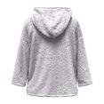 thumbnail image 3 of WEIYLL Womens Fleece Jacket Thick Knitted Cardigan Solid Color Sleeve Furry Grey Going Out Fall Tops Size XL, 3 of 4