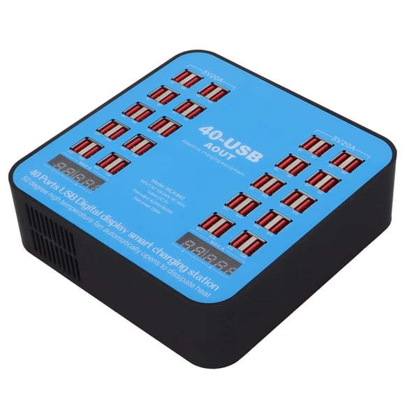 Charging Block, Adaptive Smart Chip 200W Universal USB Charging Hub with LCD Display for Tablet EU Plug,UK Plug,US Plug,AU Plug