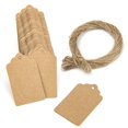 thumbnail image 1 of 100pcs Brown Kraft Paper Gift Tags Wedding Scallop Label Blank Luggage + Strings, 1 of 9