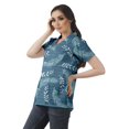 thumbnail image 3 of Moomaya Chemise Tunique Style Enveloppant pour Femmes en Coton Décontracté Col Classique Boutonné, 3 of 6
