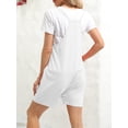 thumbnail image 4 of Combinaison pour Femme Été à Encolure Dégagée Unie Sans Manches Décontractée Courte Combinaisons Courtes avec Poches Salopettes Pantalons pour Dames, 4 of 7