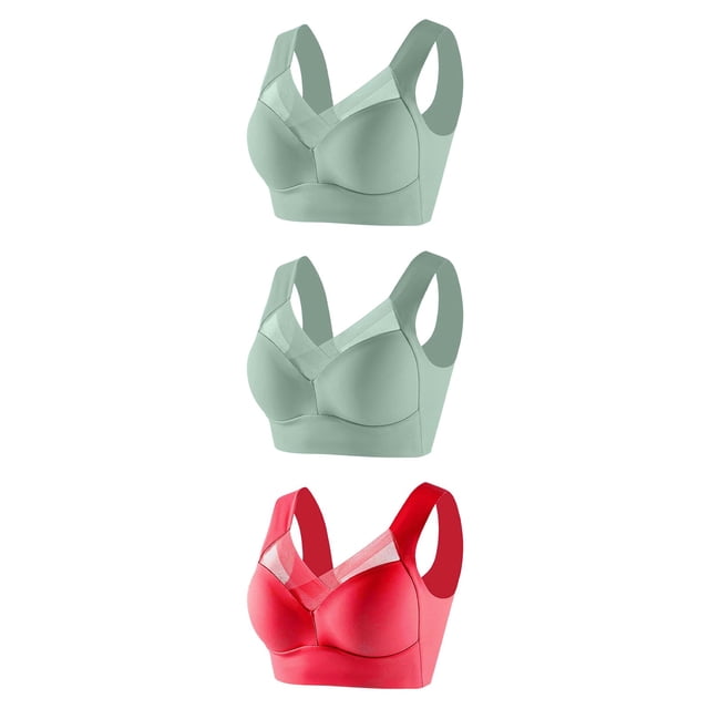 Timegard Womens Plus Size Bras No Underwire Full Coverage Mesh Breathable Comfort Everyday Bralette