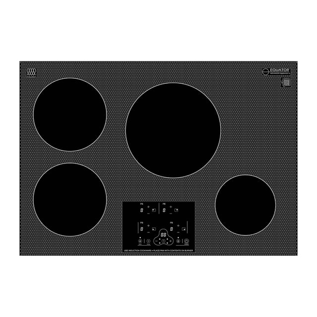 Equator Plaque de Cuisson à Induction Intégrée 30 Pouces 4 Brûleurs Maintien au Chaud 240V/7400W
