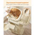 thumbnail image 3 of Feandrea Cat Tree, 206 cm Large Cat Tower Condo with 13 Scratching Posts, 2 Perches, 2 Caves, Basket, Hammock, Pompoms, Multi-Level Design, Beige UPCT190M01, 3 of 7