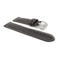 thumbnail image 3 of 20mm Leather Watch Band Strap, Mat Finish, White Stitching, Stainless Steel Buckle, 3 of 7