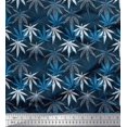 thumbnail image 1 of Soimoi Rayon Fabric Dot & Chestnut Leaves Print Sewing Fabric Yard 56 Inch Wide, 1 of 3