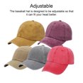 thumbnail image 2 of Cotton Baseball Cap Solid Color Dome Replacement Breathable Summer Sports Sun Easy Matching Outdoor Adjustable Sunproof Hat Headgear Wine Red, 2 of 9