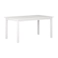 thumbnail image 3 of CorLiving Miramar Hardwood Rectangular Outdoor Dining Table with Slatted Top and Umbrella Hole, White, 3 of 8