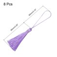 thumbnail image 2 of Unique Bargains 6.5' Silky Bookmark Tassels with Loop for DIY Craft Accessory, 8Pack Light Purple, 2 of 5