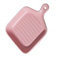thumbnail image 4 of Ceramic Baking Pan Tableware Plate Simple Style Baking Plate Household Grill Plate Baking Tray with Handle for Restaurant Home Dinner (Pink), 4 of 8
