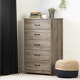 thumbnail image 1 of South Shore Tassio 5-Drawer Chest for Adult, in Weathered Oak, 1 of 11