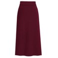 thumbnail image 1 of Innerwin Jupe Midi Tricotée Taille Haute pour Femme, Rouge Vin, 5TG, 1 of 3