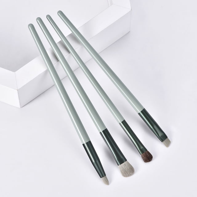 Iumwxz 4 Eye Makeup Brushes Set Plastic Handle Nylon Hair Eye Shadow Brush