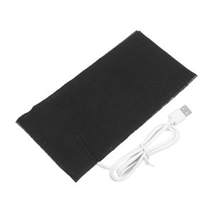Raindrops Overheat Protection Plaque de chauffage fibre d'alliage noir USB Alimenté 1Set