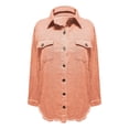 thumbnail image 2 of Yubnlvae Chemise-Veste en Denim Lavé Orange Mode Décontractée Veste pour Femme, G, 2 of 3