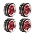 thumbnail image 3 of Milaget 4 Pieces 1.3 Inches Beadlock Wheel Rim for FMS Ascent-18 1: 18 RC Car Sturdy Red, 3 of 6