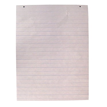 School Smart Primary Chart Newsprint Paper, 18" x 24", Short Way, 1" Ruling, White, 100 Sheets