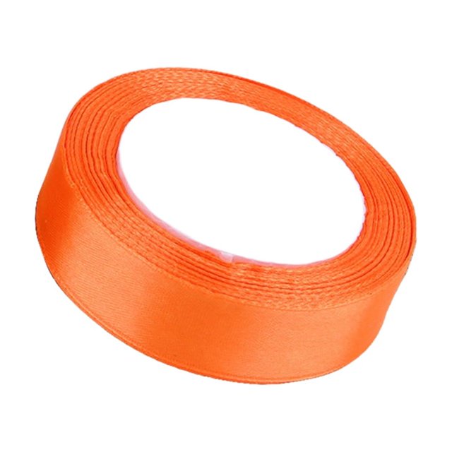 Decodeary Gift Wrap Ribbon Wedding Clothes Making Supply Multi-color DIY Craft Accessories Festival Fabric Polyester Ribbons Box Ornaments Orange Color 24