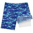 thumbnail image 4 of MIASHUI Boys' High Waisted Loose Casual Swim Shorts With Printed Design And Front Lace Up Detail For Outdoor Blue,8Years, 4 of 4