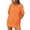 Orange, variant on Plebaso Women's Cotton T-Shirts Short Sleeve Round Neck Basic Tee Tops Casual Solid Color Loose T Shirts