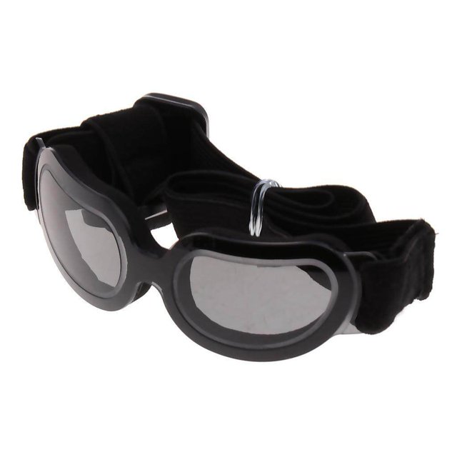 Lunettes de Soleil Anti-Vent Réglables pour Chien Protection UV Lunettes de Soleil Noir