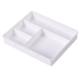 thumbnail image 2 of Stackable Desk Organizer, 4 Compartment Thickened Plastic Storage Box, Stationery Cosmetic Jewelry Small Items Organizer for Office Home Desk Drawer, 2 of 6