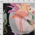 thumbnail image 3 of oneOone Viscose Chiffon White Fabric Tropical Abstract With Flamingo Craft Projects Decor Fabric Printed By The Yard 42 Inch Wide, 3 of 4