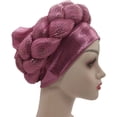 thumbnail image 4 of Turban Multicolored Good Elasticity Women Thick Braids Design Turban Cap for Christmas, 4 of 10