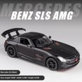 thumbnail image 1 of Diecast 1:32 Mercedes Benz SLS AMG Alloy Super Sports Car Model Simulation Sound And Light Toy Holiday Gift For Friends Collect Black, 1 of 6