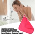 thumbnail image 3 of Unique Bargains 4pcs Reusable Makeup Removal Cleaning Cloth Washable Makeup Remover Cleaning Towels Rose Red 8''x8'', 3 of 7
