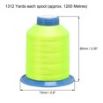 thumbnail image 3 of Unique Bargains 1312 Yards 210D/0.32mm Extra Strong Bonded Polyester Threads (Green Yellow, 2 Pack), 3 of 4