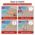 thumbnail image 1 of Heavy Duty Stainless Steel Pool Handrail, 39"x32" Safety Stair Rail with Non-Slip Blue Grip, 375LBS Load Limit, Quick Mount Base, Slanted Column, 1 of 7