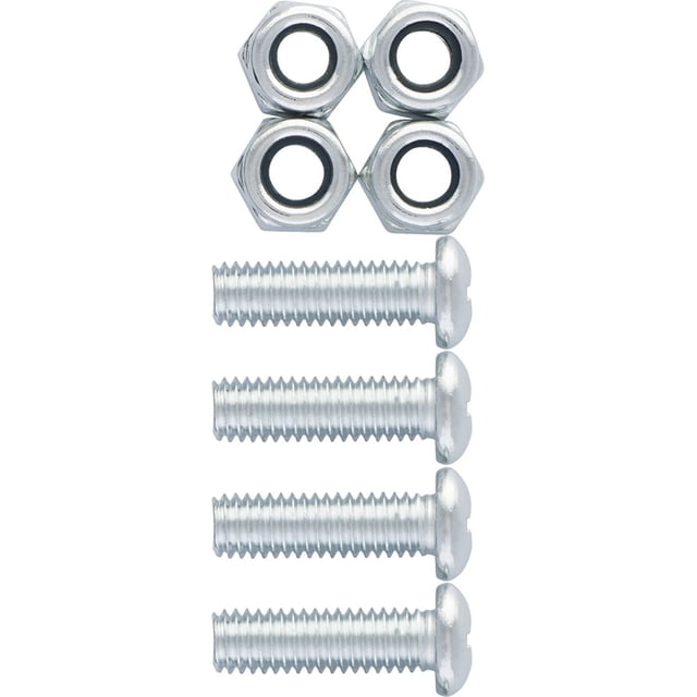 Cruiser Accessories Fixations, Ensemble en Acier Métrique avec Quatre Vis en Acier Plaqué zinc M6 x 20 mm avec Têtes Rondes Rainurées et Quatre Écrous Hexagonaux avec inserts de Verrouillage en nylon, Conçu pour le Montage de Plaques de Nouveauté standard Ou d'Immatriculation sur les Véhicules et Convient aux Petites Tâches de Fixation.