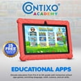 thumbnail image 4 of Contixo Tablette pour Enfants 7 Pouces Modèle 2025 avec Epic! & Lingokids, Tablette Android Éducative pour Enfants 3-12 Ans, 32 Go, Contrôles Parentaux, Étui Antichoc – Rouge, 4 of 9