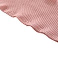 thumbnail image 4 of 2Pcs Kids Summer Outfit  Solid Color Ribbed Halter Neck Sleeveless Crop Tops + Short Slit Skirt for Girls  2-7 Years, 4 of 7