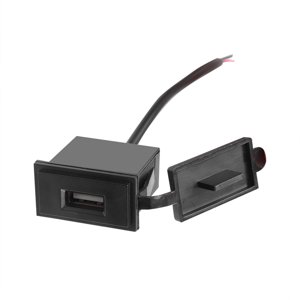 Chargeur de voiture 2.4A Adaptateur simple USB Étanche à l'eau de forme carrée 12V 24V Commutateur d'alimentation pour adaptateur de soacket Cigarette Lighter pour voiture