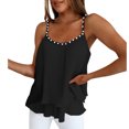 thumbnail image 3 of Débardeurs Cami pour Femmes Nouvelle Mode Été Col Rond Sans Manches Camis Tops Blouse Style B-28 Noir TG, 3 of 7
