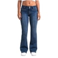 thumbnail image 1 of ohmzyzo Jeans pour Femmes Décontractés Taille Haute à Jambe Grand Jeans Extensibles Décontractés Amples à Jambe Droite Pantalons en Denim Pantalons avec Poches, 1 of 7