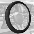 thumbnail image 5 of FH Group FH2002-BLACK Deluxe Full Grain Authentic Leather Steering Wheel Cover- BLACK, 5 of 5