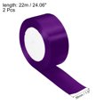 thumbnail image 2 of Unique Bargains 1.5 Inch Wide 24 Yards Satin Ribbon, 2 Pack Double Face Solid Crafts Roll for Party Home DIY Wrapping Decoration, Purple, 2 of 6