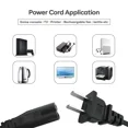 thumbnail image 5 of 5ft AC Power Cord Cable For Korg PA600 PA600QT Professional Keyboard 2-Prong, 5 of 5
