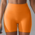 thumbnail image 2 of WEIYLL Yoga Womans Shorts Seamless Scrunch Workout Gym Solid Color Orange Pants M, 2 of 5