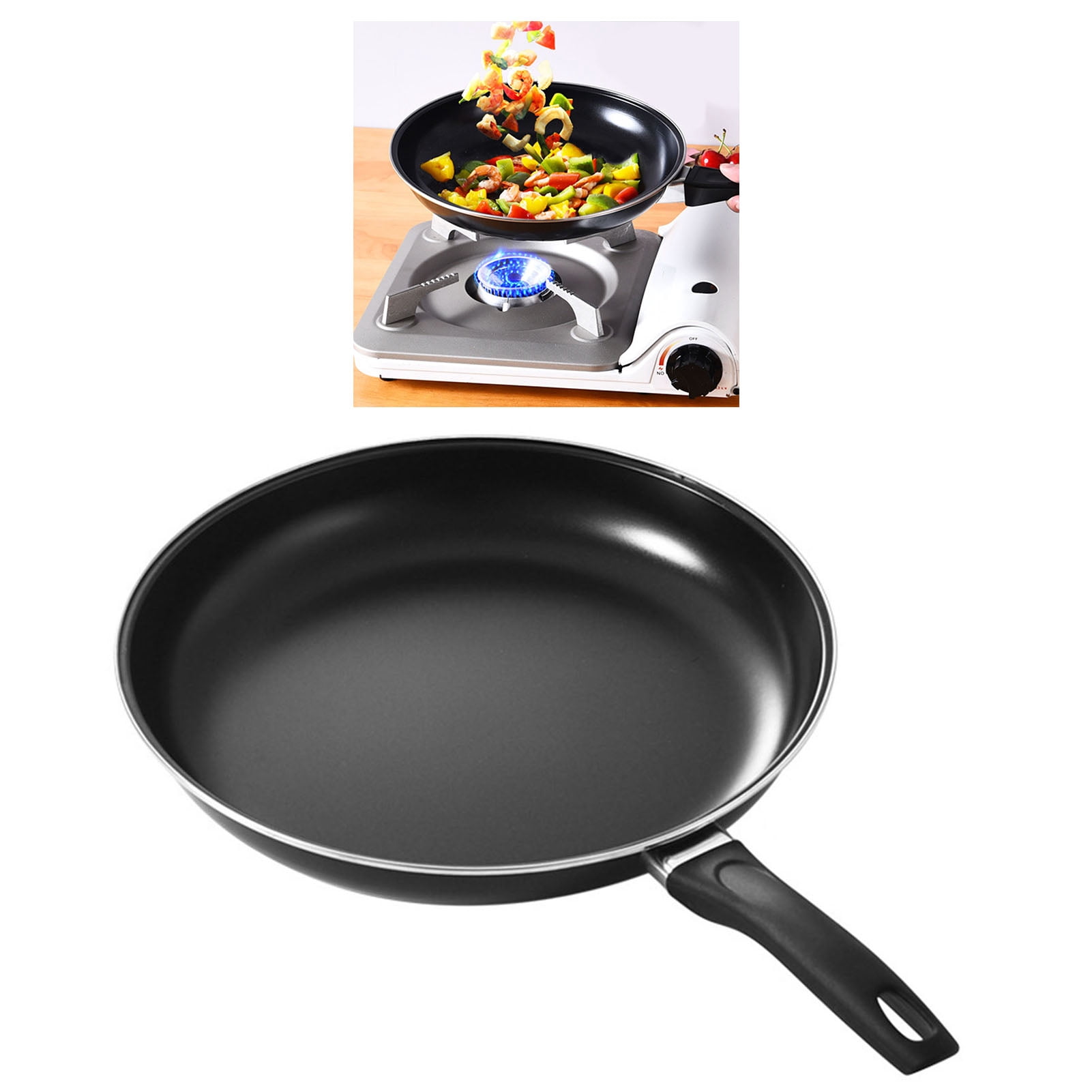 Cooking Pan, Flat Omeltte Pan Skillet Non Stick Saute Pan Multifunction Cookware Pot Pan Uniform Heating Flat Base Portable Handle for Cooking Omelette Pan Cookware Set
