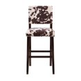 thumbnail image 3 of Bowery Hill 30" Microfiber & Wood Counter Stool in Brown/White, 3 of 16
